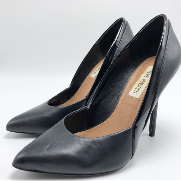 Steve Madden Clydee Leather Pump with Patent - Picture 1 of 8